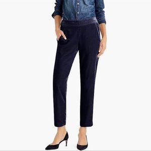 J. Crew Easy Pull-On Velvet Pant | Blue